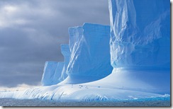 Iceberg shaped by melting, Drake Passage, Palmer Peninsula, Antarctica