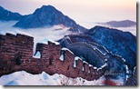 北京箭扣长城的雪景