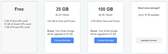 google drive price packages - unpocogeek.com