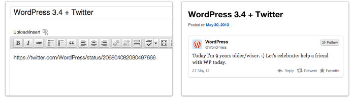 wordpress-3.4-twitter embeds-unpocogeek.com
