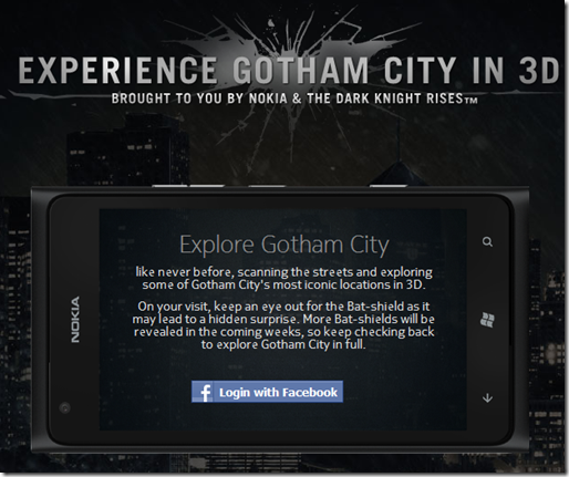 nokia and warner gotham city 3D interactive map - unpocogeek.com