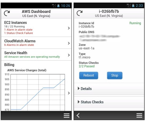 AWS console improvements - mobile - unpocogeek.com