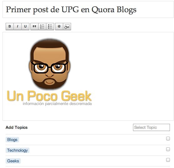 Write Post_ Un Poco Geek - Quora