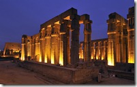 Solar courtyard and colonnade built by Amenhotep III and Tutankhamun, Luxor, Egypt