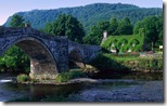 Arch Bridge and Moss Covered House, Wales, UK