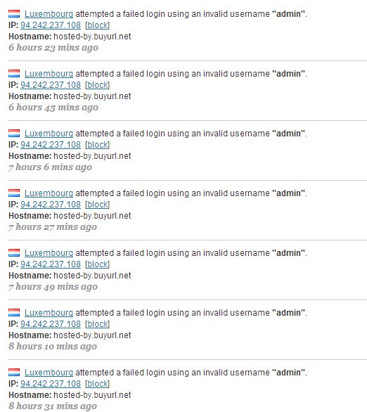 wordpress botnet brute force attack - unpocogeek.com