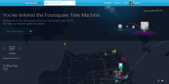 foursquare time machine - unpocogeek.com