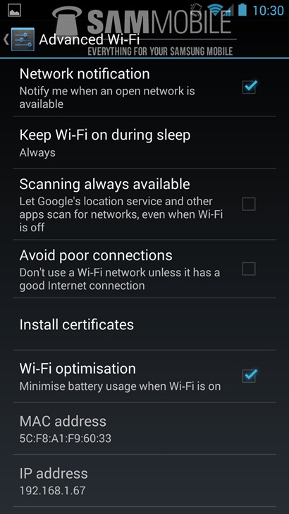 android 4.3 for galaxy s4 leak -wifi- unpocogeek.com