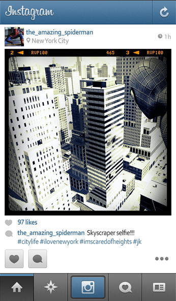 spiderman instagram - unpocogeek.com