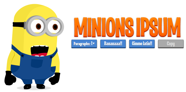 minions ipsum - unpocogeek.com