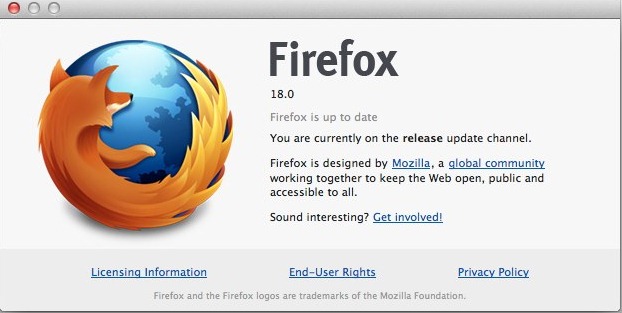 Firefox 18 listo para descargar