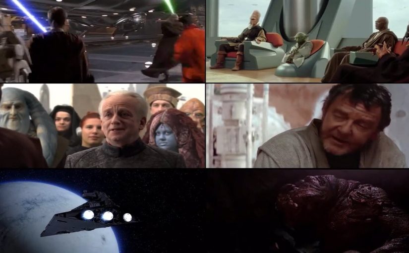 Las 6 películas de Star Wars reproduciéndose al mismo tiempo