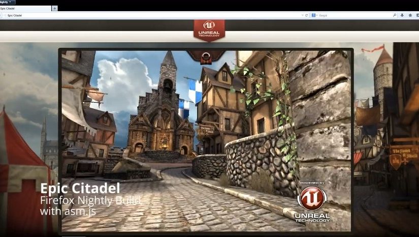 Unreal Engine 3 funcionando dentro de Firefox