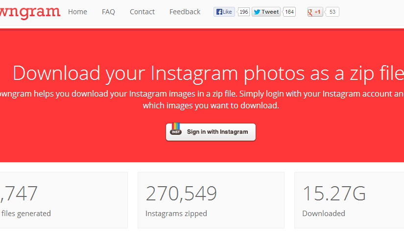 Descarga tus imágenes de Instagram con Downgram