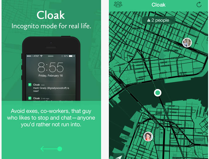 Cloak, la aplicación anti social