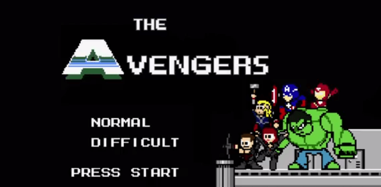 Avengers como video juego de 16bits
