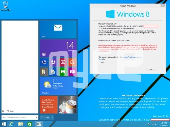 Nuevas imágenes de Windows 9