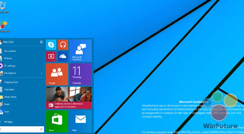 Preview técnica de Windows 9 en video