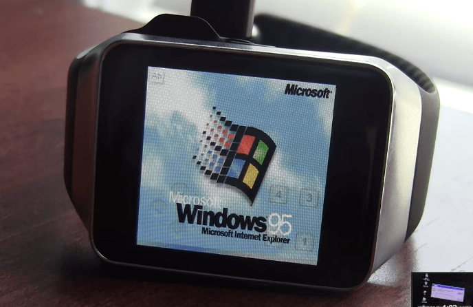 Windows 95 corriendo en un Smartwatch