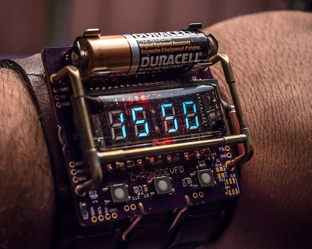 El retro reloj steampunk