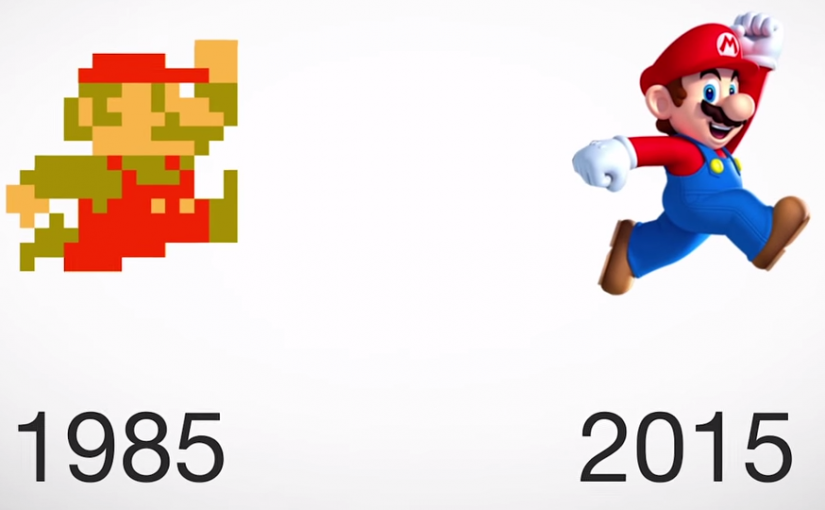 Personajes de videojuegos, antes y ahora…