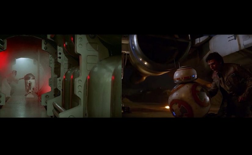 Comparación lado a lado de Star Wars IV y VII