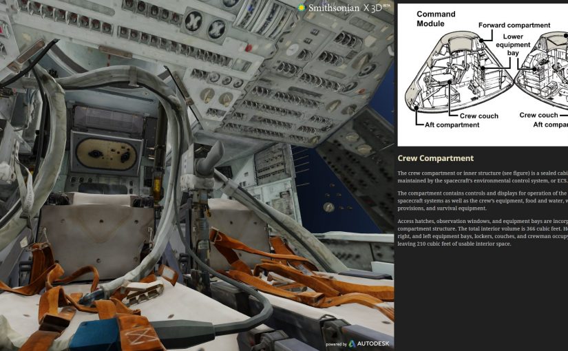 Un vistazo dentro del modulo de comando del Apollo 11