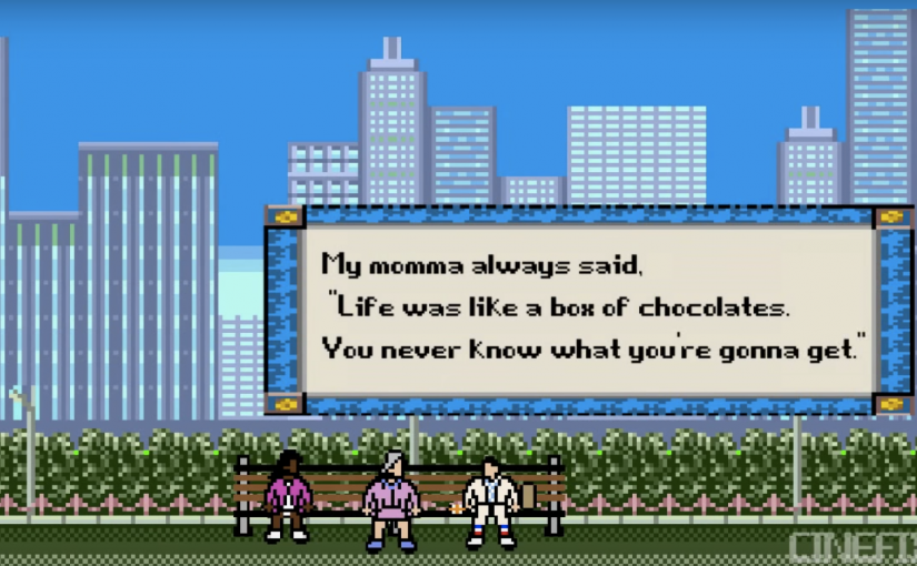 Forrest Gump como si de un videojuego de 8 bits se tratase