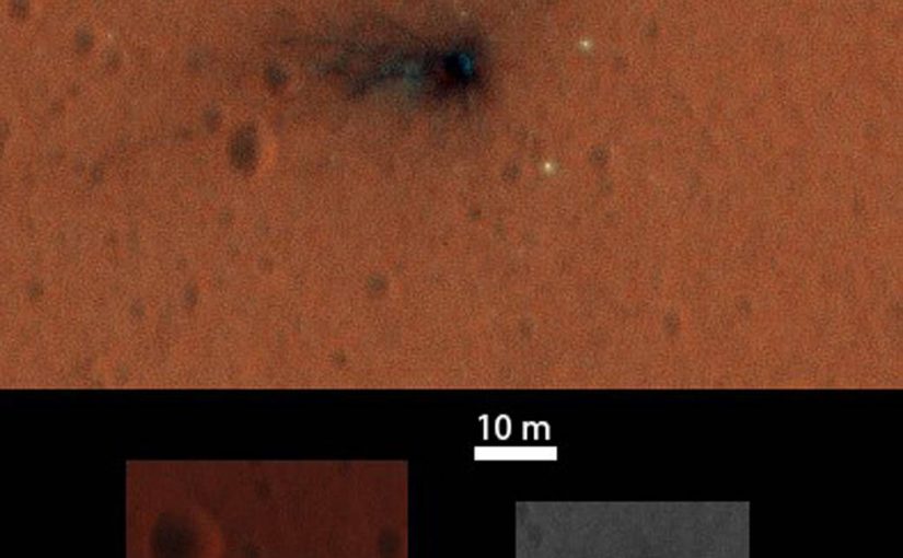 Más imágenes de la zona de aterrizaje de la nave Schiaparelli en Marte