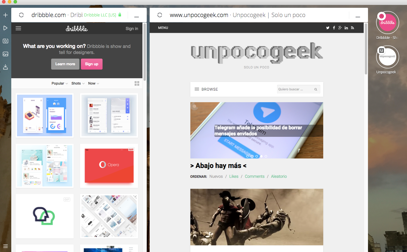 Opera Neon, navegador web que imita a nuestro escritorio