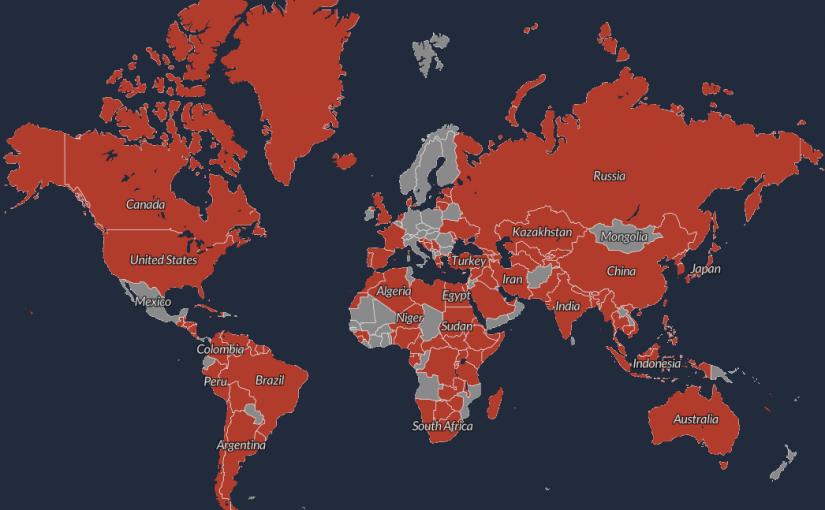 Mapa interactivo con los territorios actualmente en disputa