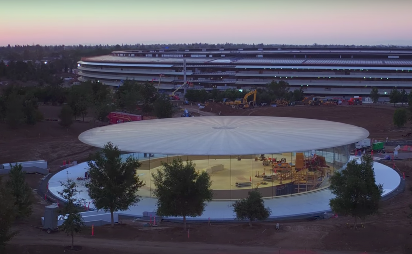 Un vistazo aéreo al casi finalizado Apple Park