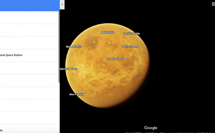 Nuevos planetas y lunas para visitar en Google Maps
