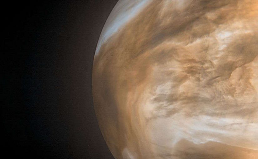 Venus visto por Akatsuki. Usado con permiso de Damia Bouic. Crédito JAXA / ISAS / DARTS / Damia Bouic, CC BY-NC-SA 3.0