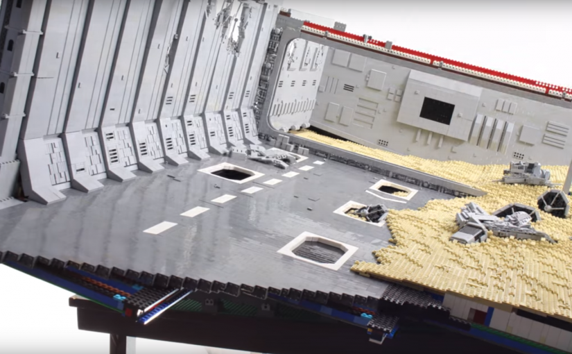 Construyendo el destructor estelar de Star Wars: The Force Awakens con LEGOS